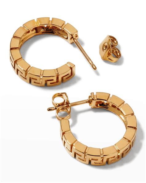 versace greca hoop earrings